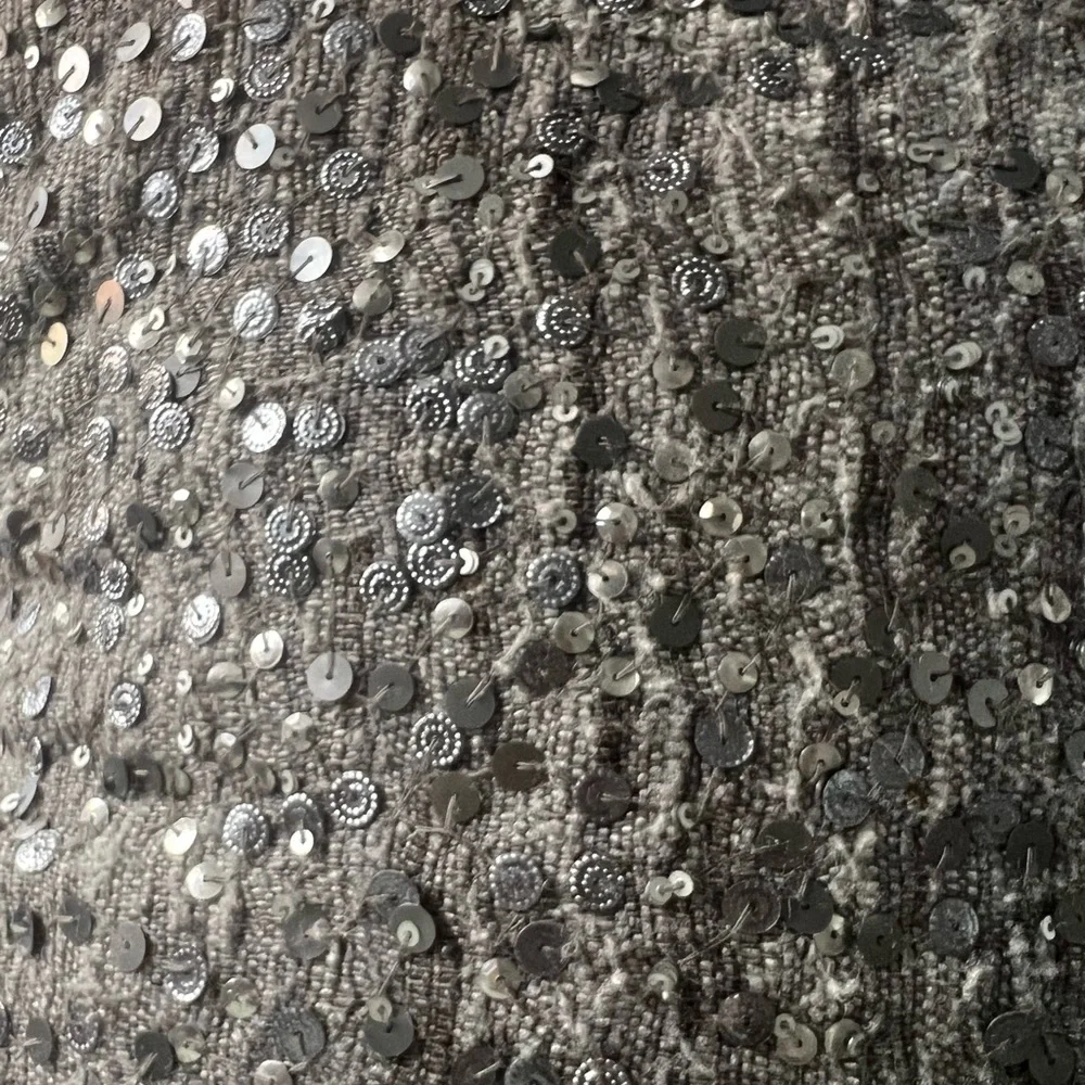 West Elm grey sequined throw pillow - 16x16